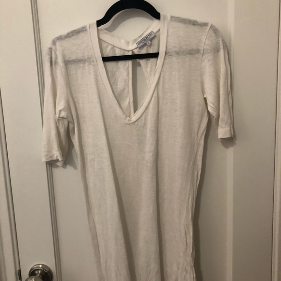 Emerson Fry luxe Ivory linen T dress - Picture 4 of 5